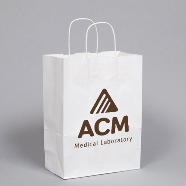 White Kraft Paper Custom PRINTED Sh